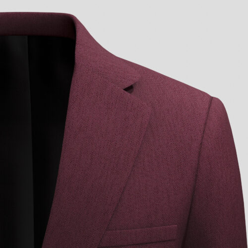Purple solid hopsack blazer